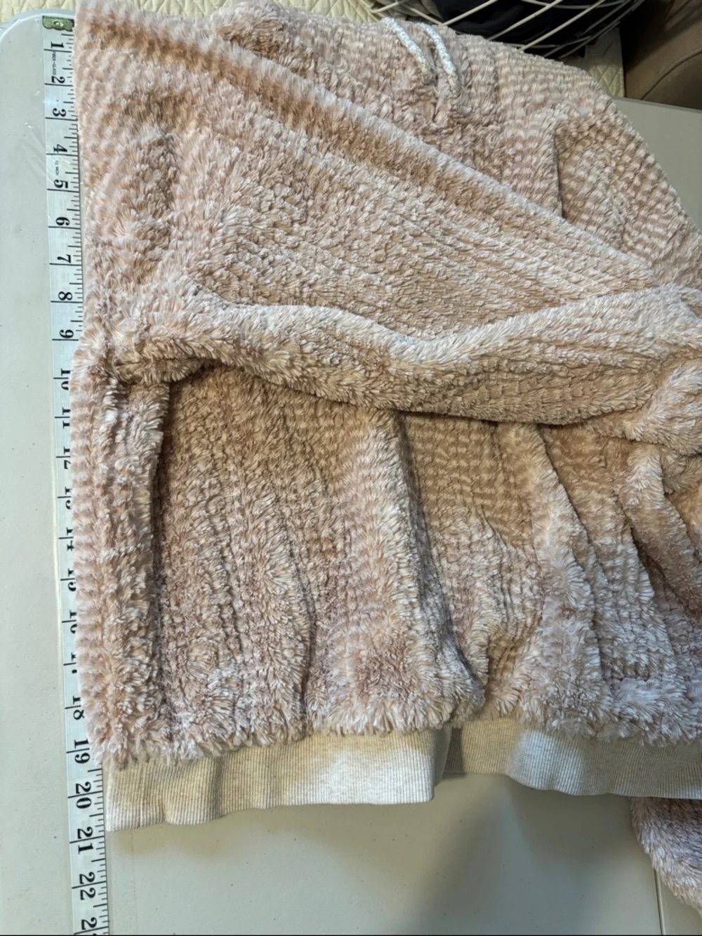 Anthropologie Saturday Sunday Dusty Pink Teddy Sweatshirt Size Medium Athleisure - Picture 6 of 12